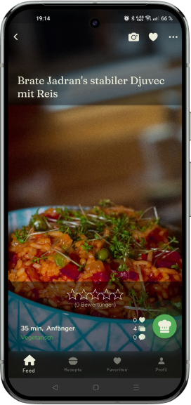 App-Ansicht: Rezeptdetails